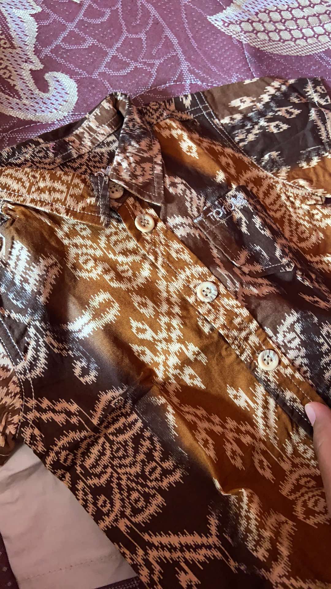 Torio Smart Casual Gold Batik Set - Baju Setelan Anak Laki-laki - Baju Setelan Batik Anak Laki-laki