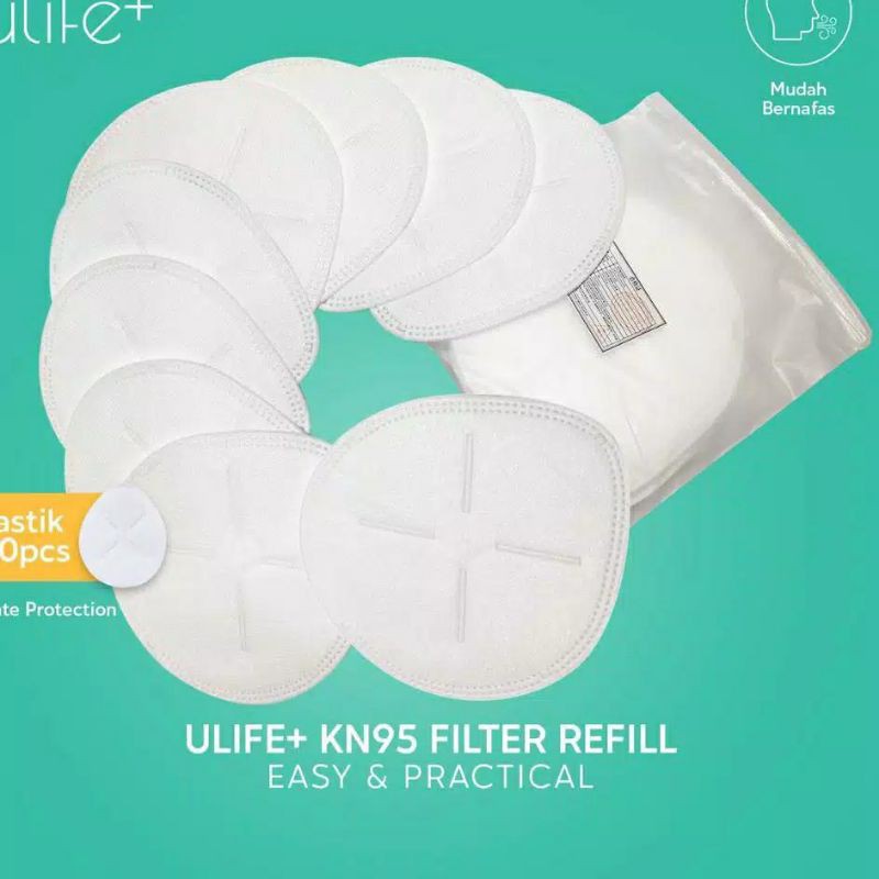 Ulife+ refill filter Silicone Mask Dewasa (10pcs)