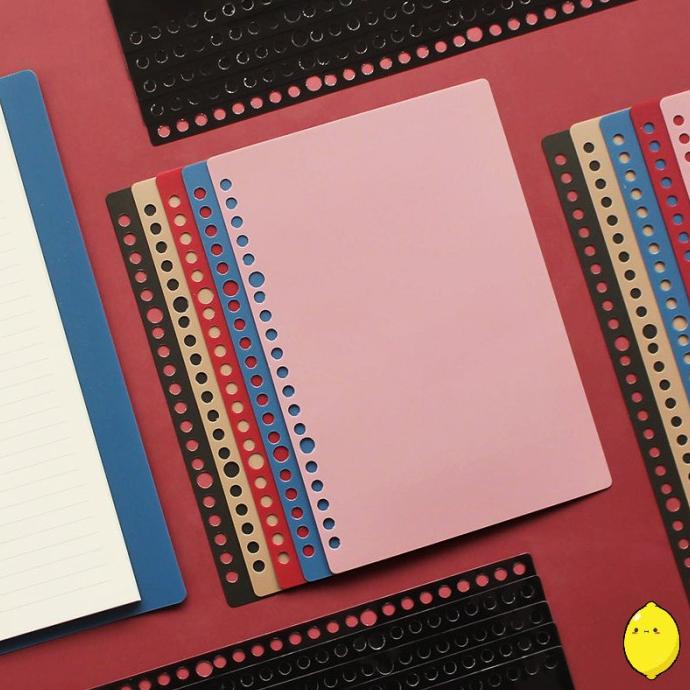 

Cover Binder Plastik DIY Plastic Binder Cover Retro Color 2pc