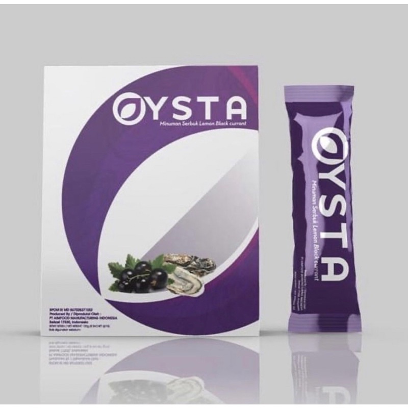 

OYSTA Minuman Serbuk Imun Booster rasa lemon blackcurrant ISI 8 SACHET