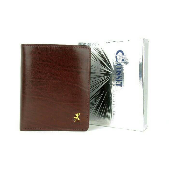 COSSET UK 1423 . 345 MAROON DOMPET KULIT ASLI IMPORT ORIGINAL
