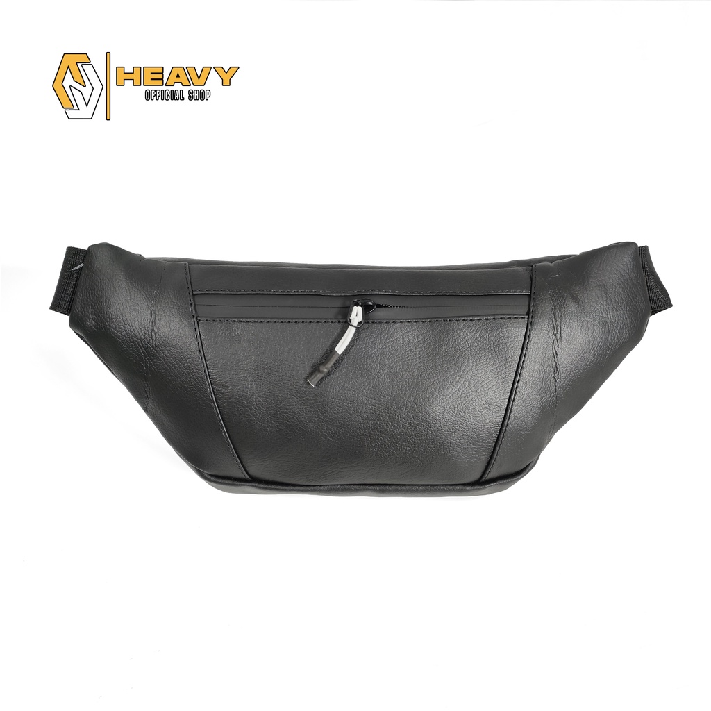 Tas Pinggang Kulit Sintetis PU. Leather Waistbag Original Heavy.bag - Waistbag pria/wanita