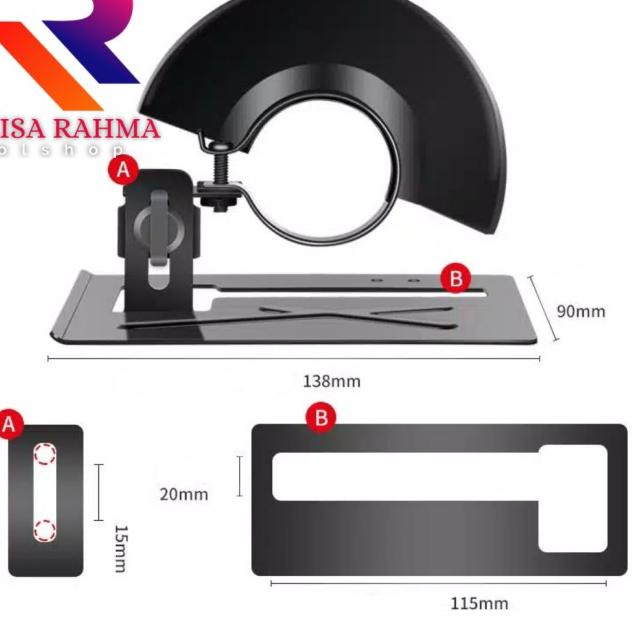 ☑ Holder Stand Gerinda Dudukan Gerinda Tangan Circular Saw Plus Cover ♜