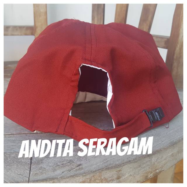 Topi SD warna merah good quality