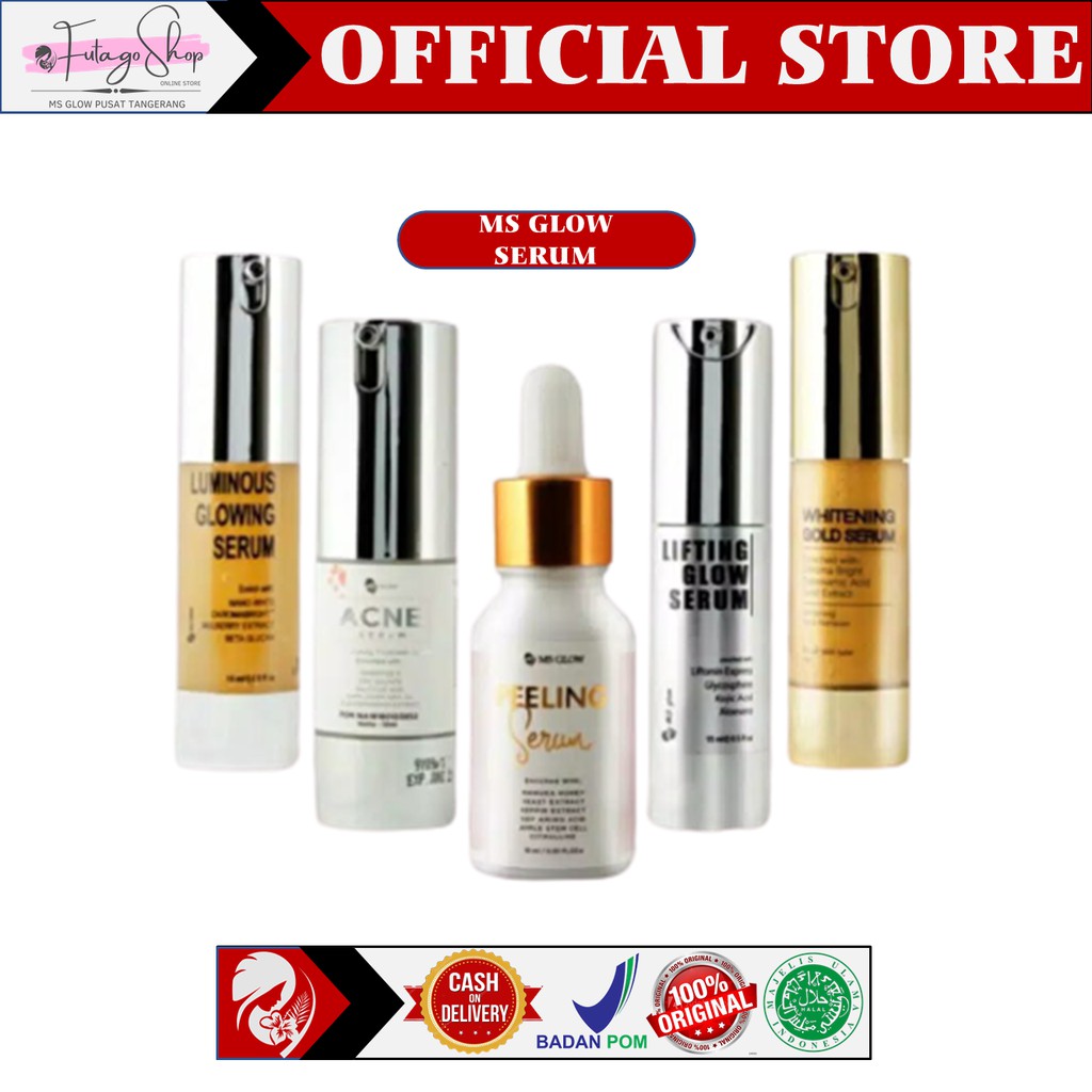 MS GLOW SERUM WAJAH // SERUM ACNE // SERUM LUMINOUS // SERUM PEELING // SERUM LIFTING // SERUM GOLD 
