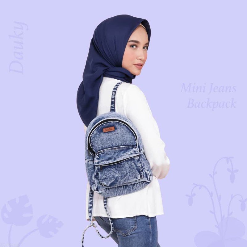 Dauky Mini / Jeans Backpack / Tas Ransel Mini / Tas Ransel Jeans / Ransel / Ransel Mini