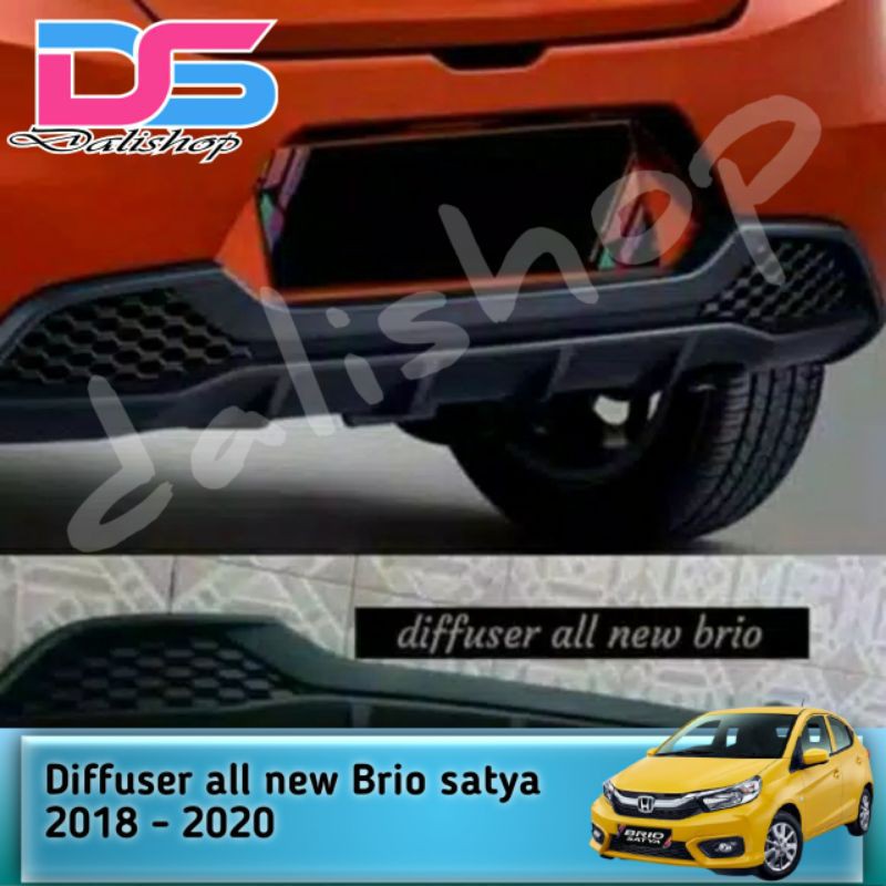 Diffuser Honda Brio 2018-2019. Bemper belakang Honda brio