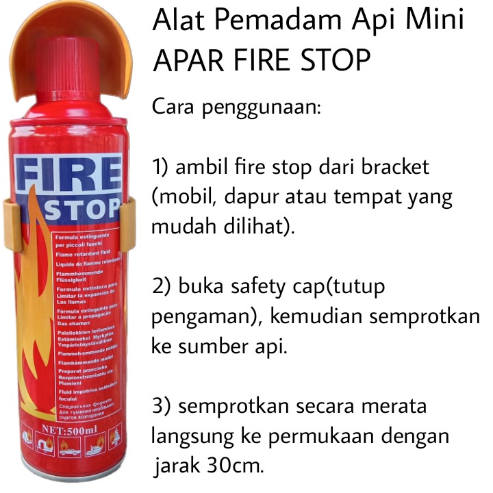 Alat Pemadam Api Kebakaran Ringan Mobil Fire Stop Firestop Car 500ML