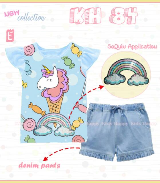 Kh84 Baju LOL Denim Teen