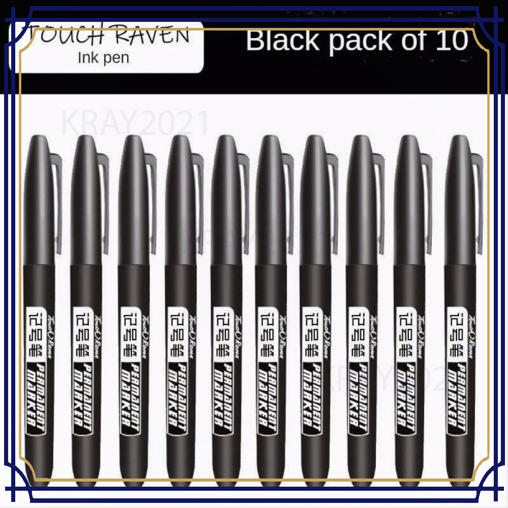 Raven Spidol Permanent Marker Waterproof Ink 10 PCS AK180