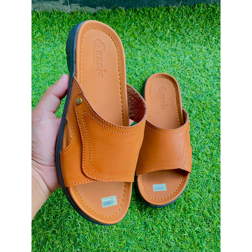 Sandal Cowok/Pria Kulit Terbaru