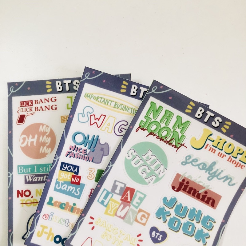 Bangtan stickers (kiss cut) - kulkit