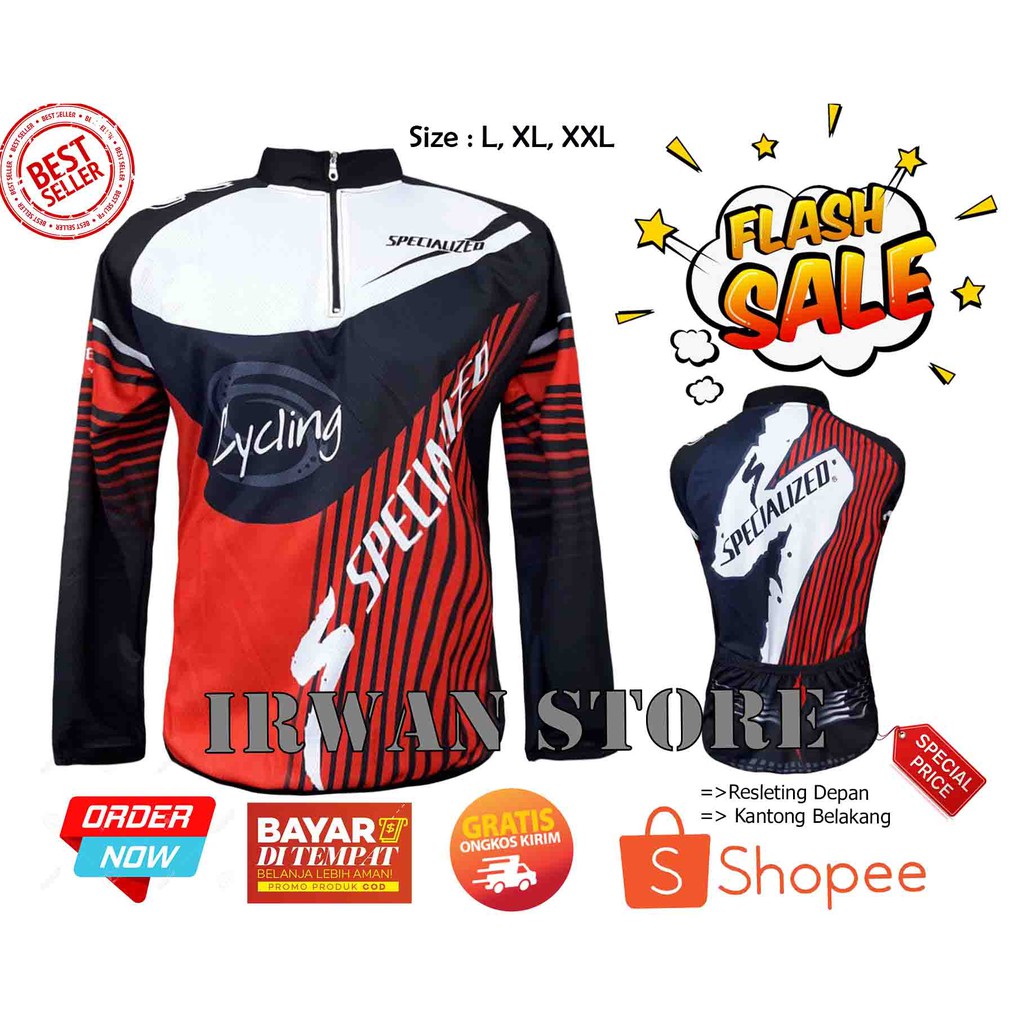 Download Baju Jersey Sepeda Sp301 Lengan Panjang Dewasa | Shopee ...