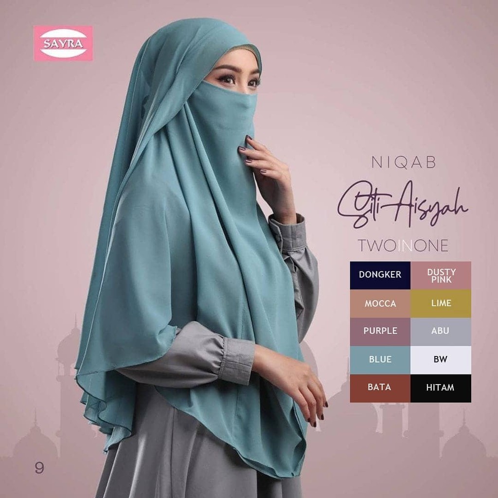 V3 KDJ Krudung Khimar Niqab Siti Aisyah