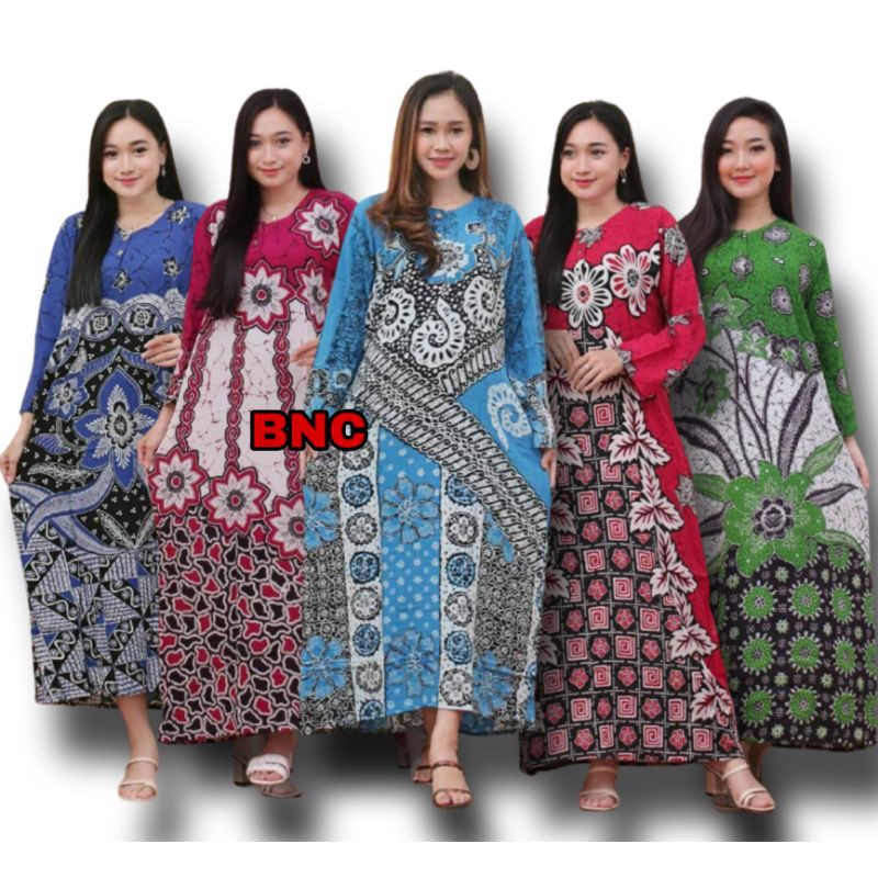 Daster Kencana ungu Batik - lengan panjang busui bumil