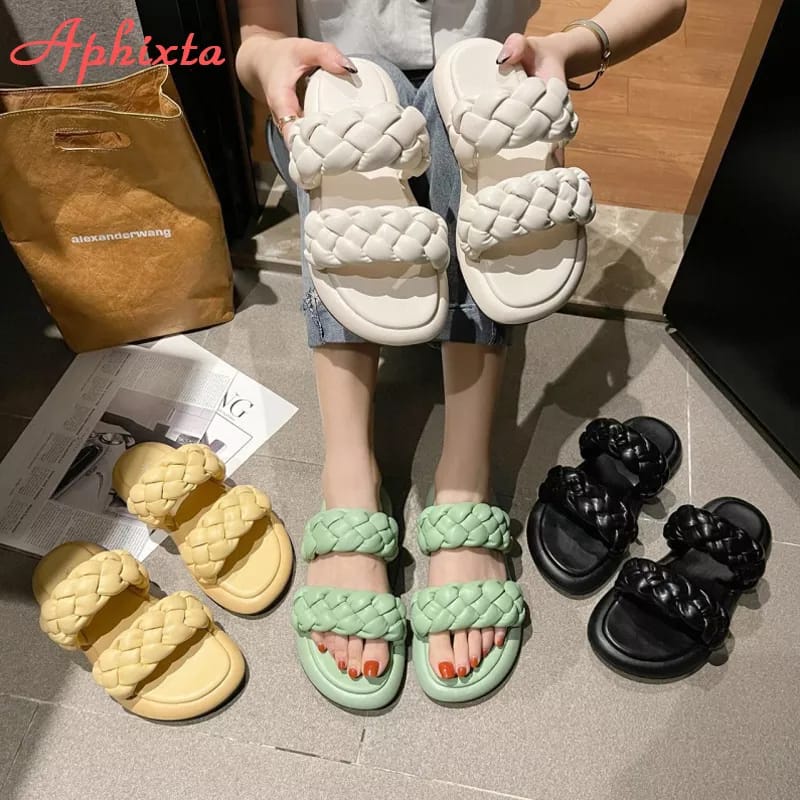 SANDAL WANITA TALI GUNUNG MOTIF KEPANG MK 11