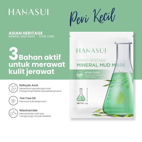 HANASUI Mineral Mud Mask | Hanasui Sheet Mask | Masker Wajah