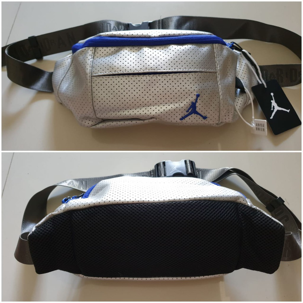 Tas pinggang/selempang AIR JORDAN, bahan polyester kulit, 32x13x8cm