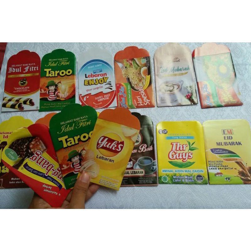

Amplop lebaran unik motif snack