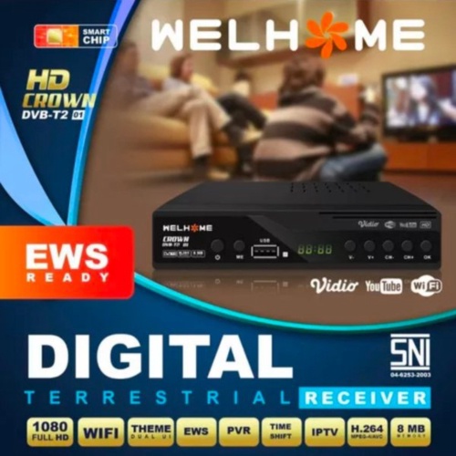 Dijual Set top box digital murah bonus kabel HDMI STB DVB T2 welhome receiver dvb T2 pakai antena UH
