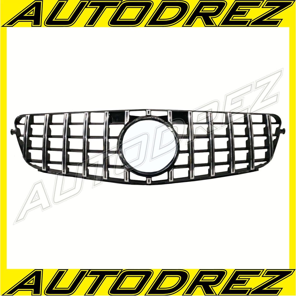 Grill Grille Mercy Mercedes C-Class W204 AMG GT Coupe Black Chrome