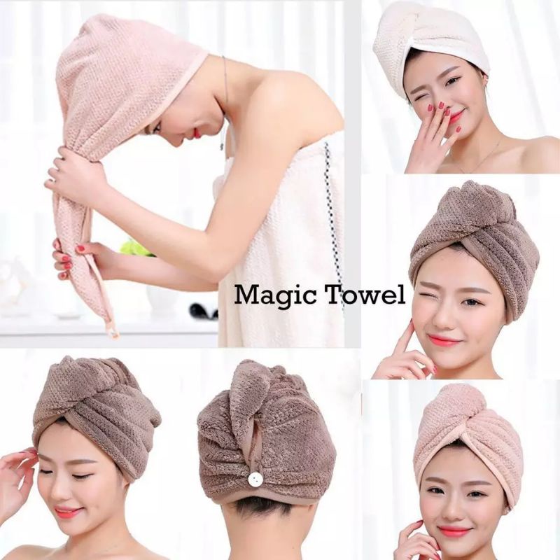 Handuk Pengering Rambut Kepala Hair Wrap Drying Towel