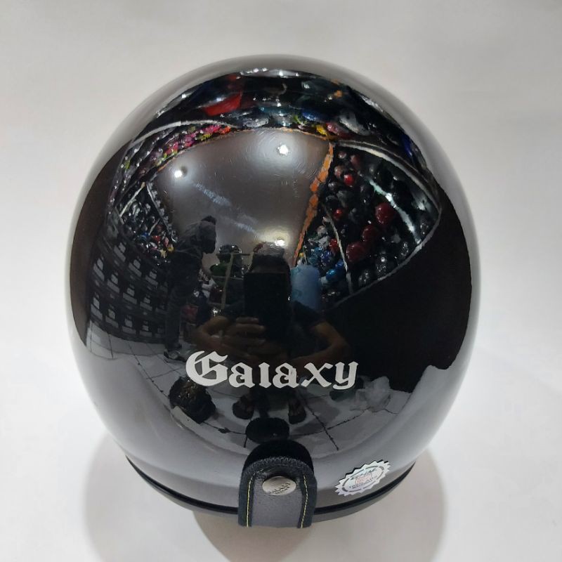 Helm Retro Polos Full Leher Galaxy