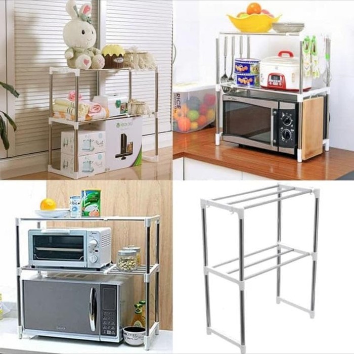 Microwave Storage Rack Rak portable serbaguna 2 susun
