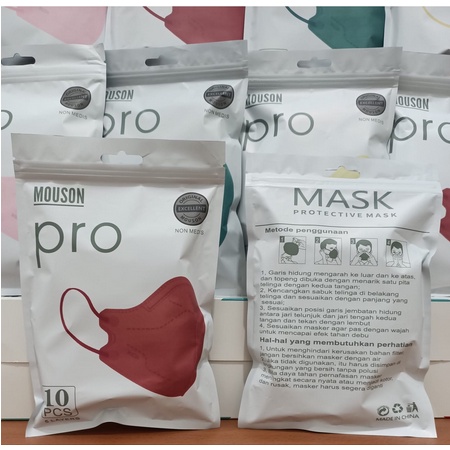 Masker KN95 Mouson Pro Isi 10pcs Masker KN 95 Mouson Pro Disposable Face Mask isi10pcs