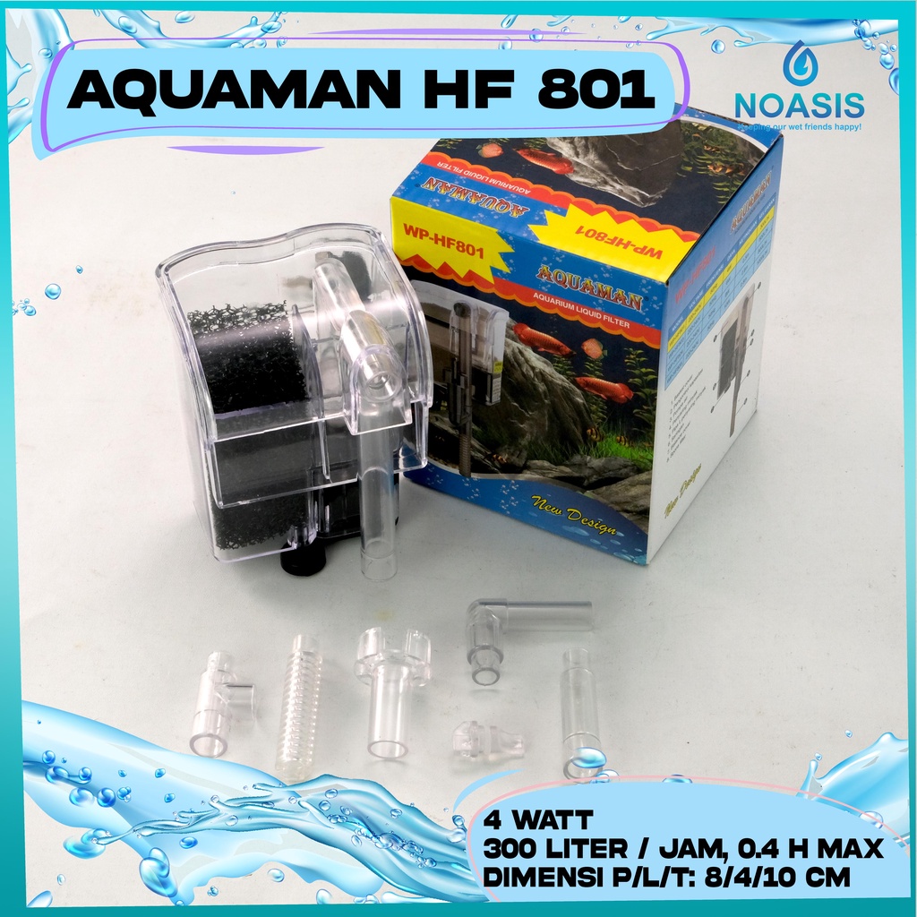 FILTER GANTUNG AQUARIUM HANGING FILTER SLIM AQUAMAN WP HF 801 HF-801