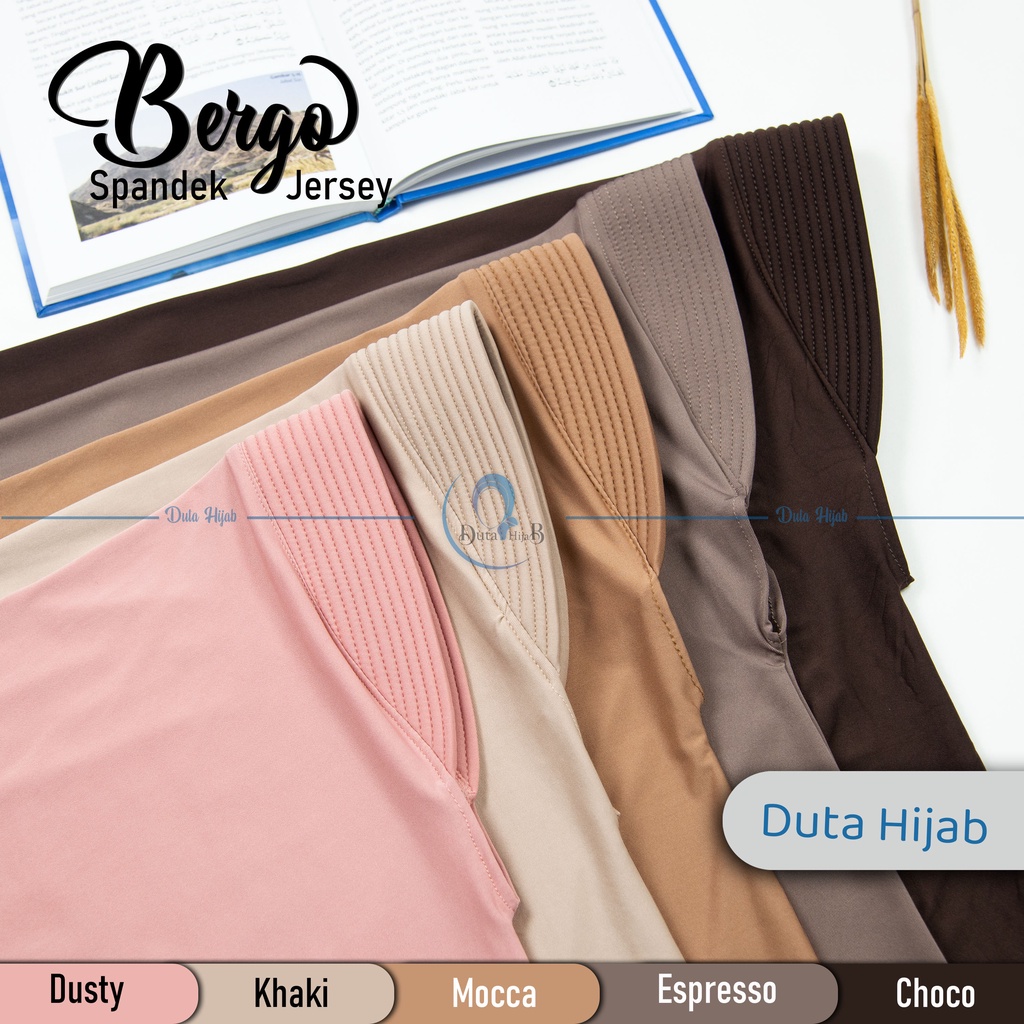 Bergo Hamidah | Bergo Jersey Menutup Dada | Hijab Instan Jersey