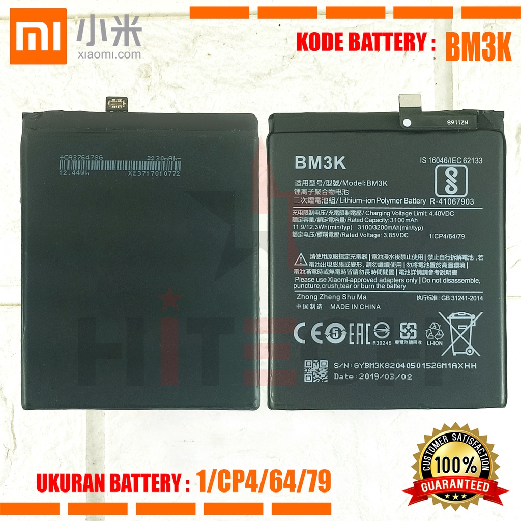 Baterai Batre Battery Original Xiaomi BM3K Mi Mix 3