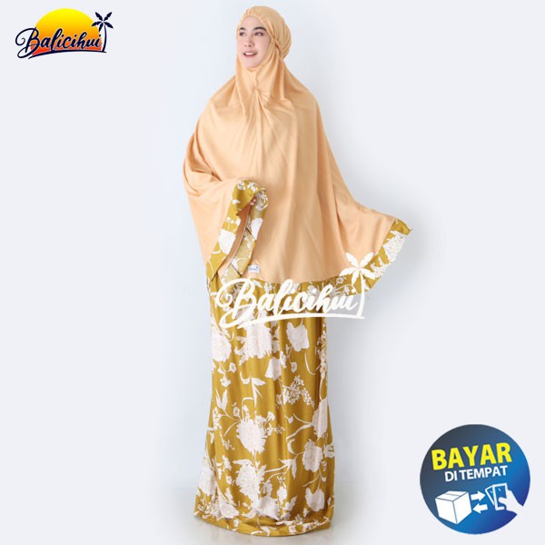 Balicihui Mukena Alina Mustard 1 Mukena Bali Dewasa by Balicihui