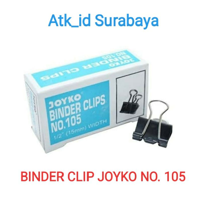 

Binder Clip JOYKO No. 105 / Penjepit Kertas ( 1Pak = 12pc ).