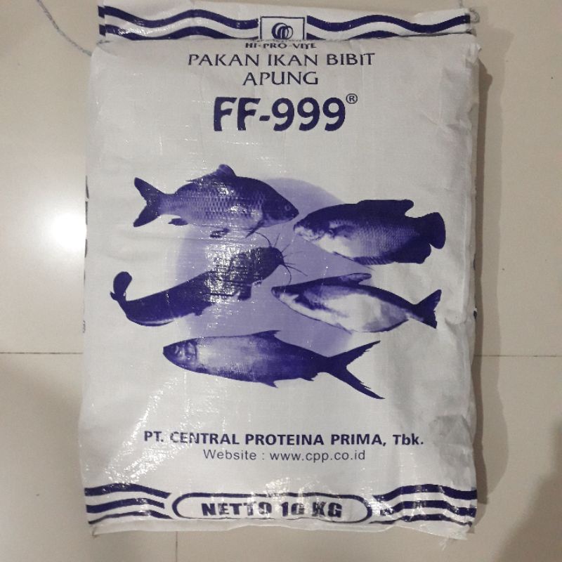 Pakan Ikan Hi Pro Vite FF 999 buat benih/bibit ikan,kura2,dll.