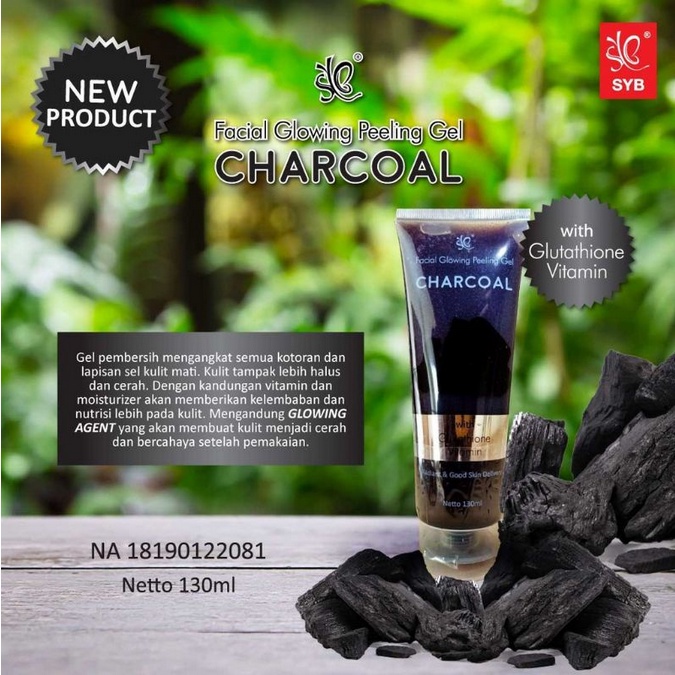 (INEED) Facial peeling wajah gel aloevera snail milk charcoal from SYB pelling wajah BPOM Face Peeling