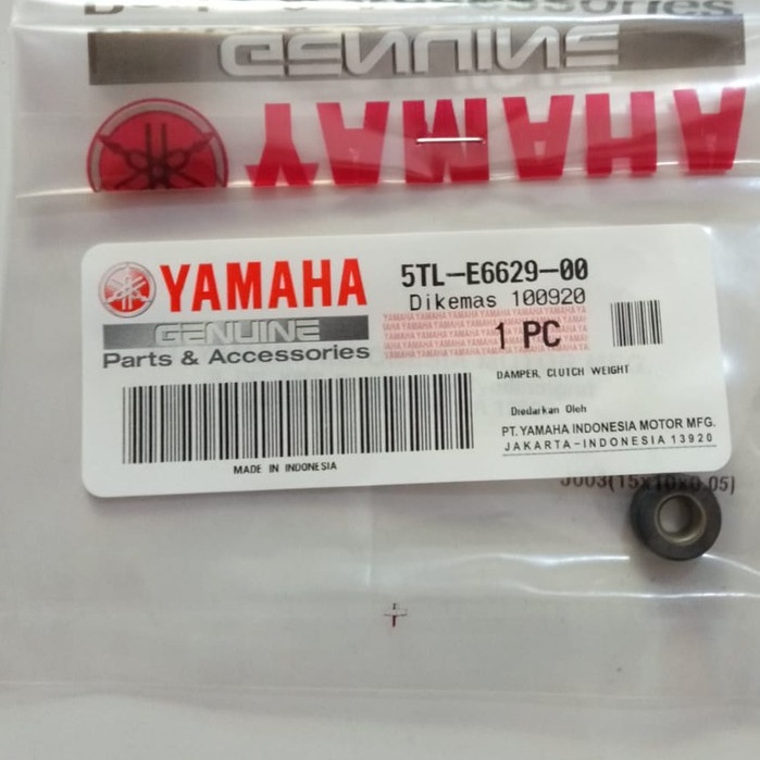 Karet Ganda Damper Clutch Weight Yamaha  Mio 5TL E6629 00 1 PCS