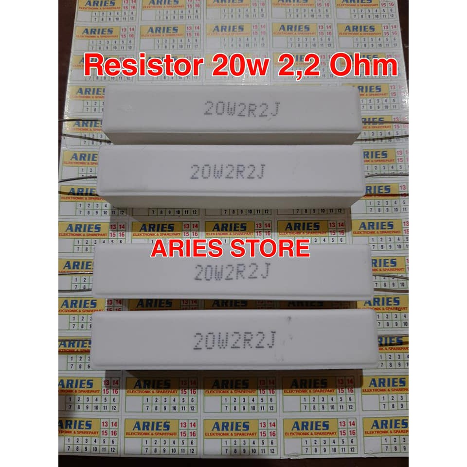 RESISTOR 20W 2.2 OHM 20 WATT PUTIH BAGUS