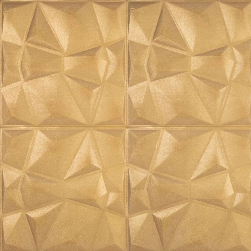 PROMO BELI 25 PCS FREE 1 PCS !! WALLPAPER FOAM DIAMOND /Wallpaper Dinding 3D Foam/ WALLFOAM 70X70 CM-GOLD 8MM