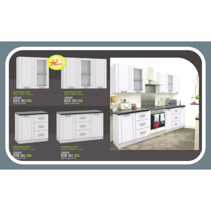 KITCHEN SET ATAS/ BAWAH 2/3 PINTU