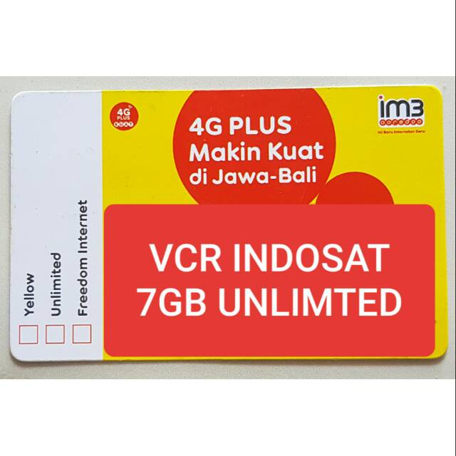 Vcr Indosat 7gb unlimited