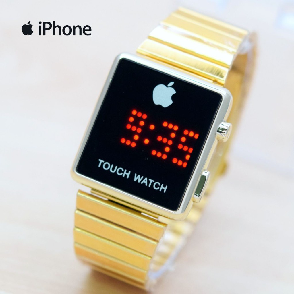 JAM TANGAN LED IPHONE LADIES TOUCH WATCH STAINLEES STEEL