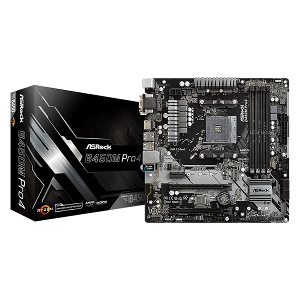 Motherboard Asrock B450 PRO4 - Mainboard Mobo B450 PRO 4 AM4