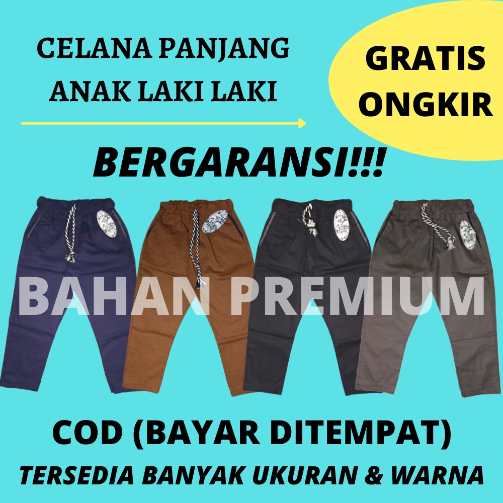 Ecer pilih warna 1-10th celana chino joger anak panjang laki-laki terlaris chinos jogger slim fitte