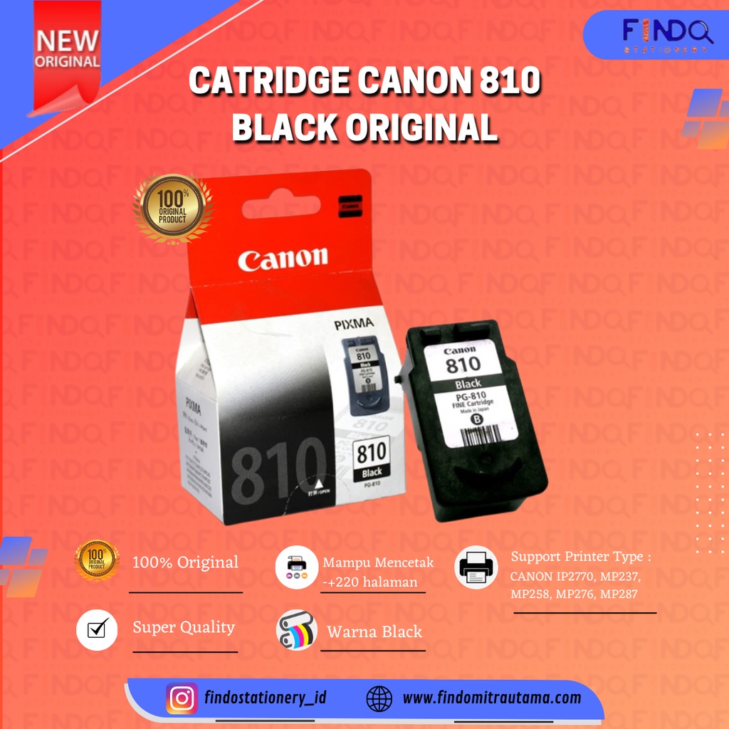 Jual TINTA CANON 810 BLACK ORIGINAL Shopee Indonesia