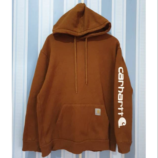 Shop Carhartt Men's Signature Sleeve Logo Midweight Hooded