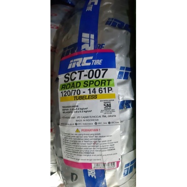 Ban IRC SCT 007 120/70-14 Tubeless