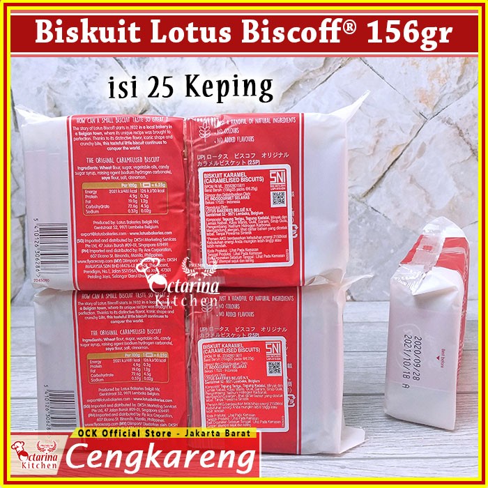 

Wafer-Biskuit- Biskuit Lotus Biscoff Isi 25 Pcs Netto 156 Gr - Biscuit Biscof 156Gr -Biskuit-Wafer.