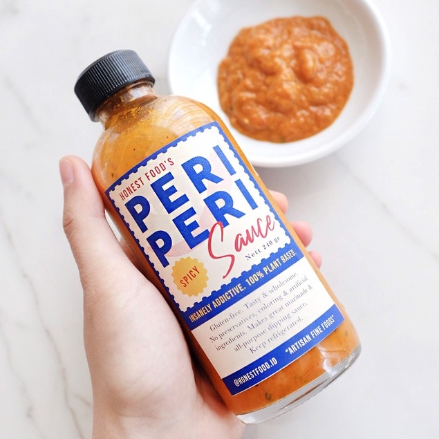 

HONESTFOOD Peri-Peri Hot Sauce - Saus Pedas Peri-Peri, saus cocolan, saus marinasi ayam