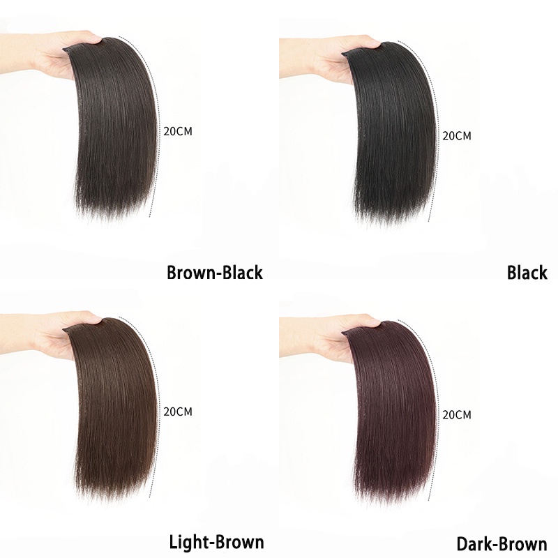 Wig Rambut Palsu Wanita Pemanjang /Meningkatkan Volume Rambut/Tak Terlihat Empuk/serat Buatan Rambut Palsu- olo